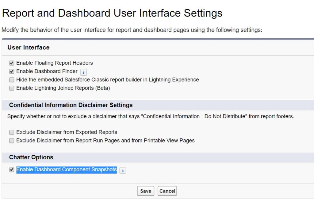 The Dashboard Snapshot Post To Chatter Was Not Found