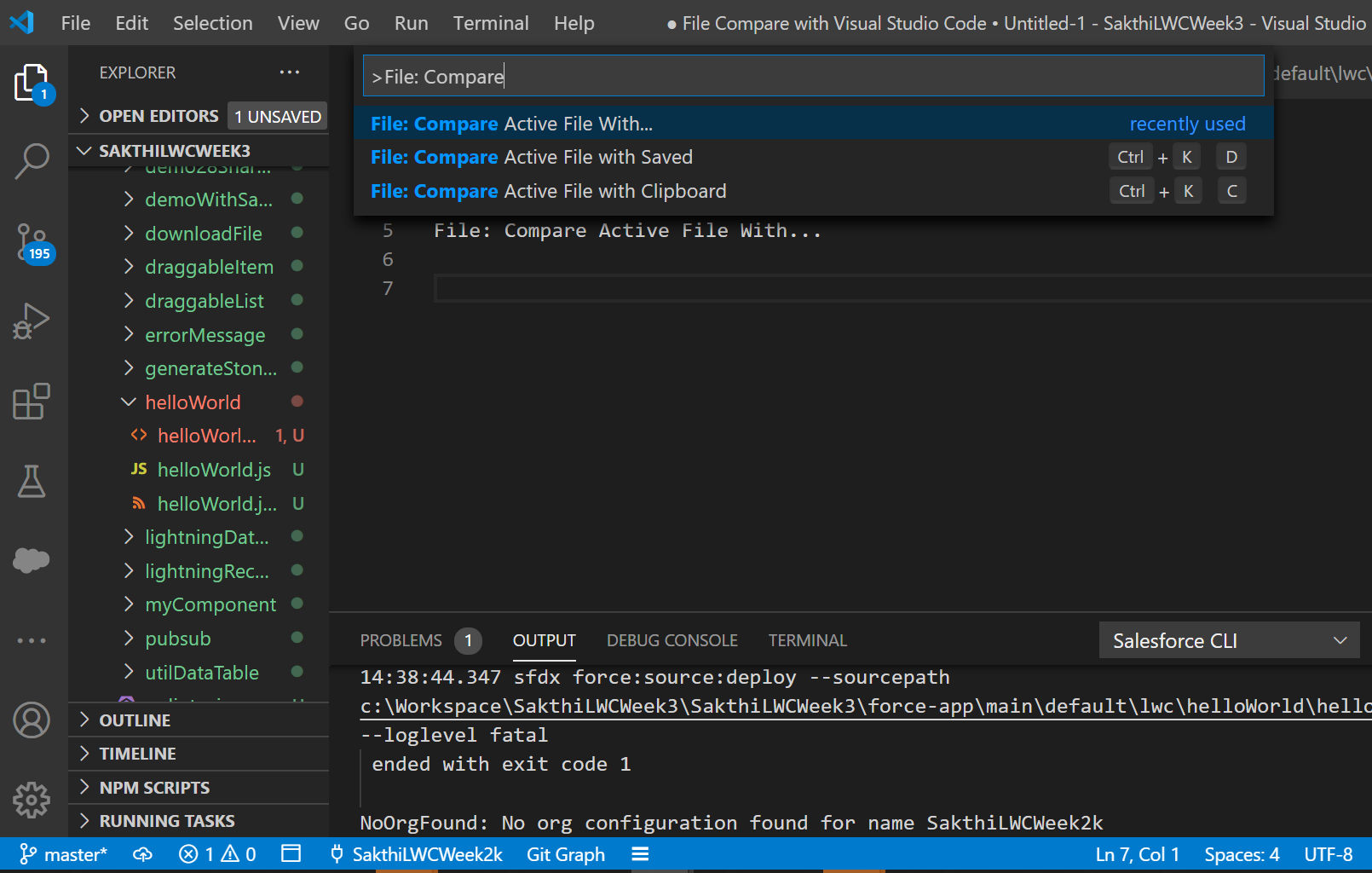Code compare. Visual Studio code переименовать файл.